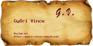 Győri Vince névjegykártya